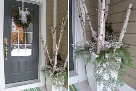 Outside Arrangement Using White Birch Birch Tree Decor Branch Decor Tree Decor
