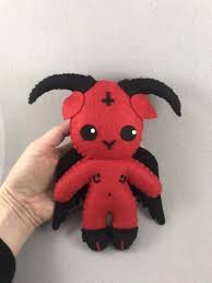 The most common baphomet plush material is velveteen. Kawaii Baphomet Plush Goth Felt Doll Felt Dolls Dolls Felt Glue
