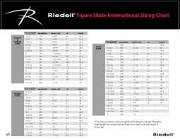 Riedell Sizing Chart