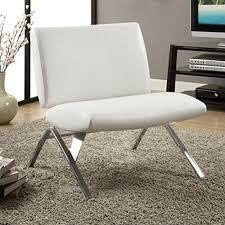 On sale for $86.69 original price $97.14 $ 86.69 $97.14. Monarch Specialties White Leather And Chrome Modern Accent Chair Buy Online In Angola At Angola Desertcart Com Productid 13800801