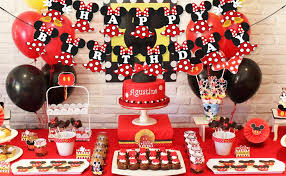 See more party ideas at catchmyparty.com! Amazon Com Joymemo Minnie Happy Birthday Banner Red And Black Minnie Mouse Party Supplies Birthday Party And Baby Shower Decorations For Girl Toys Games