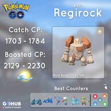 regirock raid counters guide pokemon go hub