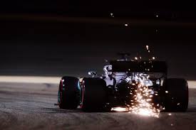 Mercedes F1 Car Sparking In The Bahrain Night R Wallpaper Car Wallpapers Mercedes