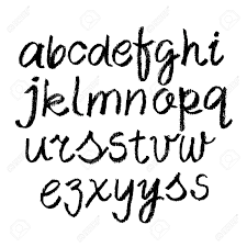 Learn how to write gothic (blackletter) calligraphy with this comprehensive. Vector Pastel Or Charcoal Style Hand Drawn Alphabet Font Calligraphy Alphabet On A White Background Royalty Free Cliparts Vectors And Stock Illustration Image 136320416