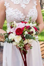 4.1 выбор и подготовка посадочного участка. Wedding Bouquet With White And Red Roses Eucalyptus And Hydrangea Stock Photo Picture And Royalty Free Image Image 73189609