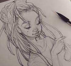 Dreadlock Sketching Sketches Drawing Sketches Art Learn draw traditional & digital. drawing sketches art