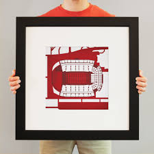 Donald W Reynolds Razorback Stadium Map Art