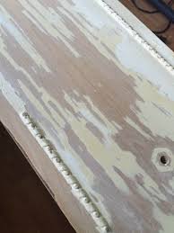 It is presently a beige color however i can see a colonial blue color where the top coat has chipped off in places. How To Paint Over Chipping Paint