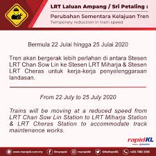 Lrt laluan kelana jaya ialah perkhidmatan tren yang dikendalikan oleh syarikat rapidkl. Rapid Kl Dear Valued Customers Please Note The Facebook