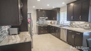 Fantasy Brown Quartzite Kitchen Counter With Dark Cabinets Grey Countertops Dark Kitchen Cabinets Dark Kitchen