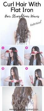 Start from the root and move towards the ends, leaving the hair in the flat iron for 2 seconds at a time. 44 Trendy Hair Diy Tutorial Flat Irons Curl Hair With Straightener Wavy Hairstyles Tutorial Flat Iron Hair Styles