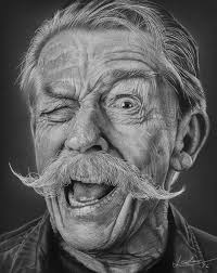 Johnhurt By Banethedog On Deviantart Realistic Pencil Drawings Old Man Portrait Hyperrealistic Drawing