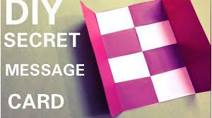An innocent looking gatefold card with a pretty woven centre 10. Diy Secret Message Card Soumya Dubey Youtube