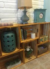 Wooden Crate Shelf Shelves Display Storage Bookshelf Apple Wood Crates Stacking Wooden Crates Projects Wooden Crate Shelves Apple Crate Shelves
