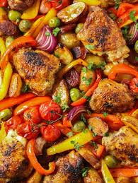 Spanish Chicken And Chorizo Tray Bake Recipe Quick One Pan Dinner Recipe In 2020 Tray Bake Recipes Chicken Tray Bake Recipes Spanish Chicken And Chorizo