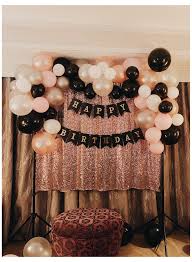 First of all, consider the occasion you are going to celebrate: Rose Gold Black And White Party Decor Rosegoldblackandwhitepart Gold Birthday Party Decorations Surprise Birthday Decorations 18th Birthday Decorations