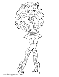 Monster High Clawdeen Wolf Coloring Page Monster High Characters Coloring Pages Coloring Pages For Girls