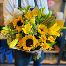 Flower delivery melbourne with fresh flowers hand crafted for same day delivery Bouquet Of Sunflowers With Lily Flowers Melbourne