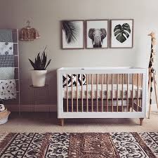 Welcome To The Jungle Nursery We Re Digging This Modern Take On A Classic Theme Image Prarthna Vas Nursery Baby Room Baby Nursery Decor Baby Room Decor