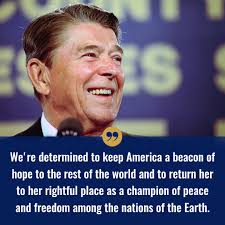 President Reagan's unwavering determination to keep America as the beacon  of freedom for the world will forever be remembered. #FreedomForAll  #ProudToBeAmerican #RonaldReagan