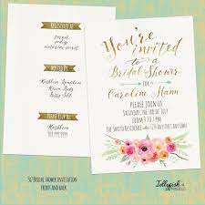 Rustic Boho Bridal Shower Invitation Customized For You 5x7 Etsy Printed Bridal Shower Invitations Boho Bridal Shower Invitations Boho Bridal Shower