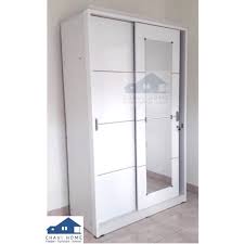 Lemari pakaian 3 pintu sliding kayu jati. Lemari Pakaian Lemari Baju Geser Slide Sliding 2 Pintu White Kombinasi Ukuran 120 Cm Shopee Indonesia