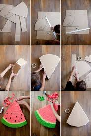 Pinata Selber Machen Wassermelone Basteln Aus Karton Pappe Bunte Servietten Kleber In 2020 Pinata Basteln Piniata Basteln Pinata Diy