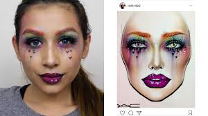 Colorful Face Chart Recreation Monika Zamudio
