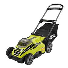 Mine also has a pouch under the top cover that can hold a spare,charged battery. Ryobi 20 Inch 40v Lithium Ion Brushless Cordless Push Lawn Mower W 5 0 Ah Battery Charg The Home Depot Canada