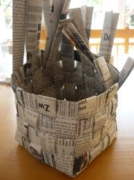 Image result for how to make newspaper basket description
