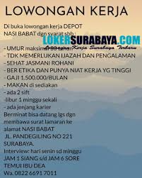 Bagian ini jika belum dibersihkan sangat tidak enak dilihat karena bagian. Walk In Interview At Depot Nasi Babat Surabaya Juli 2020 Lowongan Kerja Surabaya April 2021 Lowongan Kerja Jawa Timur Terbaru