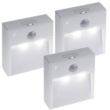 Topgreener Battery Powered Motion Sensing Led Stick Wireless Motion Sensor Light Cool White Led Stick On Night Light With Daylight Sensor Indoor Use Tgisncl 3pcs White 3 Pack