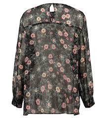 Check spelling or type a new query. Cinque Tunic Blouse Women S Floral Blouse Shirt Made Of Semi Transparent Fabric Black