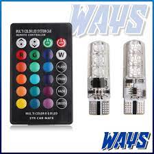 Lampu led senja t10 rgb 2pcs kontrol remot: L010 Lampu Senja Led T10 Rgb Remote Mobil Motor Mio Beat Vario Jupiter Mx King Vixion R15 Nmax Shopee Indonesia