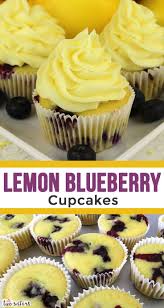 Lemon Blueberry Cupcakes With Lemon Buttercream Frosting Recipe Blueberry Cupcakes Lemon Blueberry Cupcakes Easter Recipes