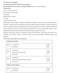Contoh surat penawaran catering nasi box. 09 Contoh Surat Penawaran 2019