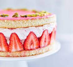 Strawberry Elderflower Gateau Recipe Bbc Good Food Recipes Recipes Dessert Recipes