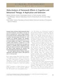Clinical psychology focuses on i e b p s b factors across the life span, in varying cultures, and at all socioeconomic levels. Pdf Meta Analysis Of Homework Effects In Cognitive And Behavioral Therapy A Replication And Extension