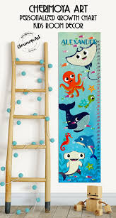 under the sea nursery decor ocean growth chart kids height