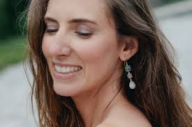 Gold Gemstone Drop Earrings