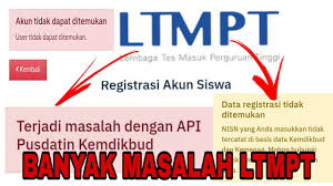 Terjadi Masalah Dengan Api Pusdatin Kemdikbud Saat Registrasi Akun Ltmpt Siswa Youtube