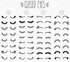 Closed Eyes Hand Drawn Woman Eyelashes Clip Art Cartoon Eyes Girls Lashes Outline Drawing Png Svg Eps Pdf Dxf Cartoon Eyes How To Draw Eyelashes Eyelash Illustration