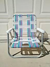 1980s Vintage Webbed Low Lawn Chair Folding Beach Festival In 2020 Folding Beach Chair Patio Chairs Lawn Chairs