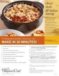 Rockcrok Recipe Cheesy Shells Italian Sausage Pampered Chef Recipes Chef Recipes Rockcrok Recipes
