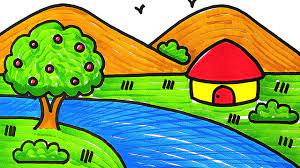 Most Simple Scenery Drawing With Brush Sketch Pens For All Scenery Drawing With 0 Coin Step By St Youtube Follow the easy step by step drawing tutorial and download the free brushes.