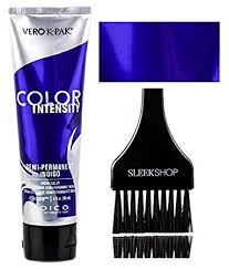 Joico Color Intensity Semi Permanent Creme Hair Color With Sleek Tint Brush Indigo