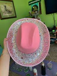 Handmade Bedazzled Cowboy Hats By Spacecowgirltx In 2020 Handmade Cowboy Pink Cowboy Hat Cowgirl Halloween Costume
