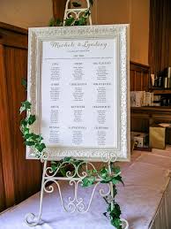 Wedding Of Michele And Lyndsay Seating Plan In Gold Frame