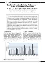 Pdf Bangladeshi Leather Industry An Overview Of Recent