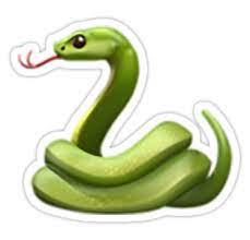 Snake Emoji Sticker By Nerdychick In 2021 Emoji Stickers Emoji Green Emoji